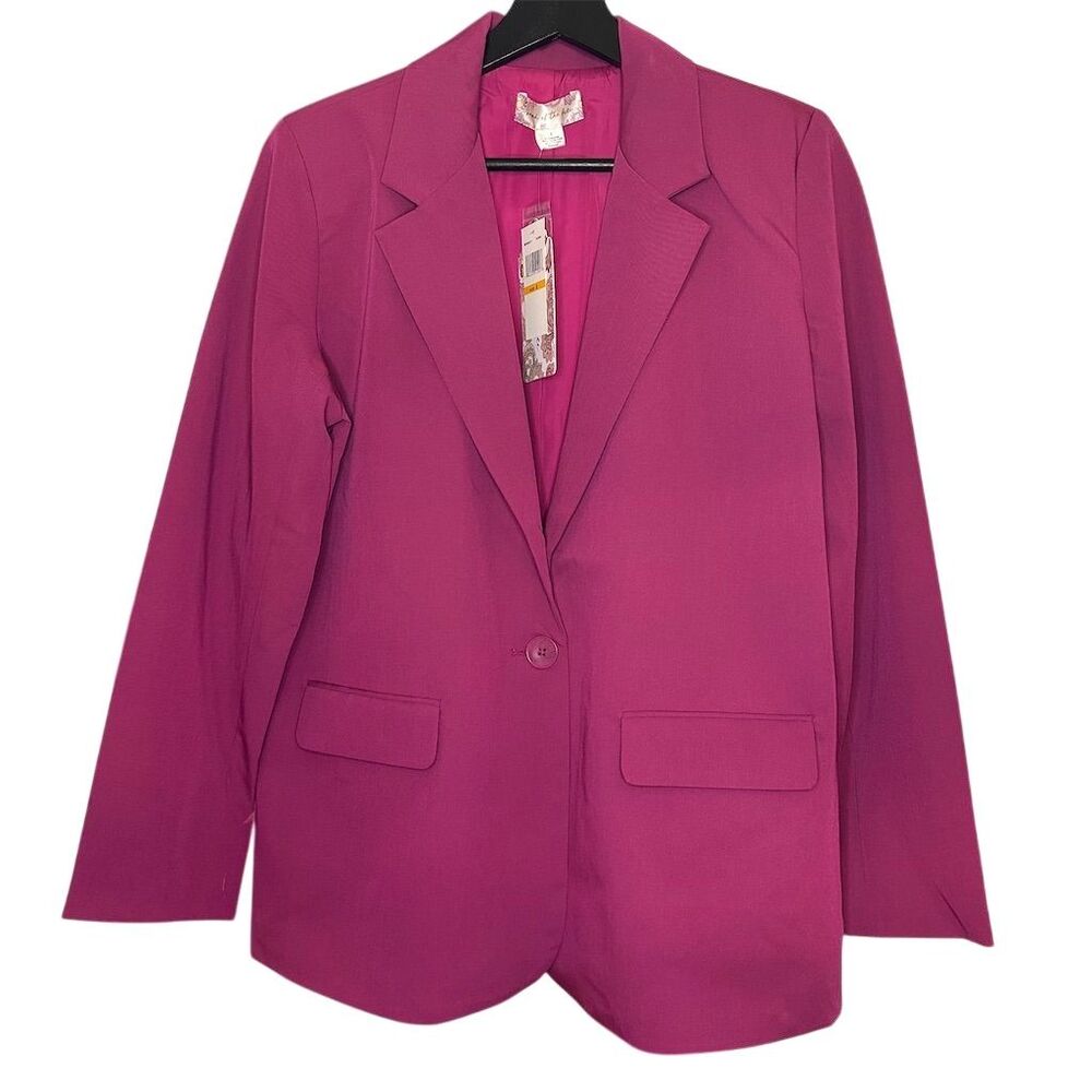 Band of the Free Women's Oversized Blazer Size S Berry Pink